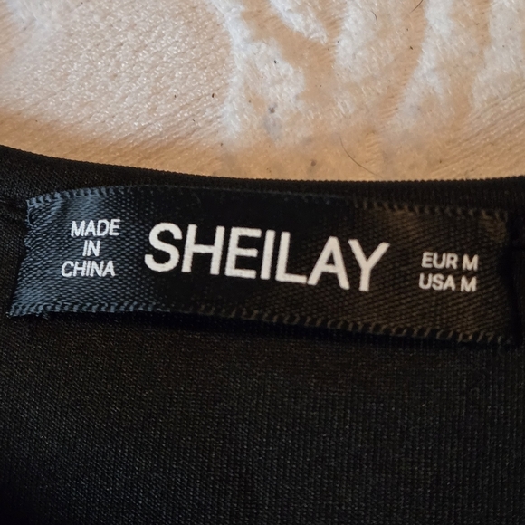 Sheilay Black Lace-Up Grommet Front Long Sleeve Mini Dress Women’s M Whimsigoth - Picture 12 of 12